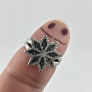 Vintage Mid Century Sterling Silver 8 Point Star Ring 6.25 Bell Trading Post